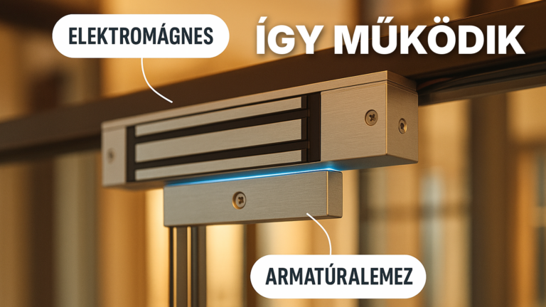 magneszar-mukodese Elektromágnes és armatúralemez az ajtótokon